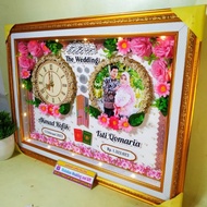Mahar Pernikahan Cantik / Mahar Pernikahan Bulat Kembar / Mahar Foto dan Jam