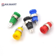 AN.MART 5Pcs 4mm Banana Plugs Female Jack Socket Plug Wire Connector 5 Colors AM