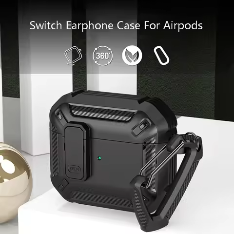 For Airpods Pro 1 2 Case Luxury Switch Wireless Headphone Case Shockproof Cover For Apple Air Pods 3