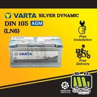 [Installation Provided] Varta AGM DIN105 LN6 Auto Start Stop Car Battery Bateri Kereta OEM Brand for