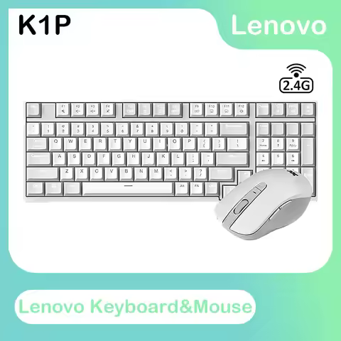 Lenovo Xiaoxin K1P 98-Key Silent Wireless Keyboard Mouse Combo Jelly Tactile Mechanical Rebound 3 DP
