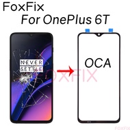 LCD Screen Front Glass For OnePlus 6T Outer Glass Lens+OCA Optically Clear Adhesive Replacement A6010 A6013