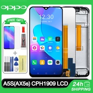 Original LCD With Frame For OPPO A5S CPH1909 AX5S / A12 / A7 / REALME 3 LCD Display Touch Screen Digitizer Assembly