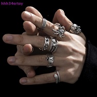hhh34ertoy> 7Pcs/set Punk Snake Rings For Women Gothic Spider Men Fashion Jewelry Gifts Accessories 
