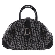 【日本直送】Christian Dior CD Double Saddle Bag 手提包 Trotter 帆布 深藍色 女性【二手】