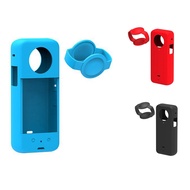 [FAST ERA]-Camera Silicone Case for Insta 360 ONE X3 Panoramic Action Camera Dustproof Silicone Protective Anti-Drop Case,