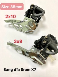 Sang dĩa  Sram X7 size 35mm có hai loại 2x10 và 3x9  cho xe đạp