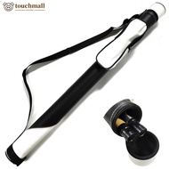 TOUCHMALL 1/2 Split Pool Cue Case Stain-Resistant Anti-Warping PU Leather Storage Tube with Adjustab