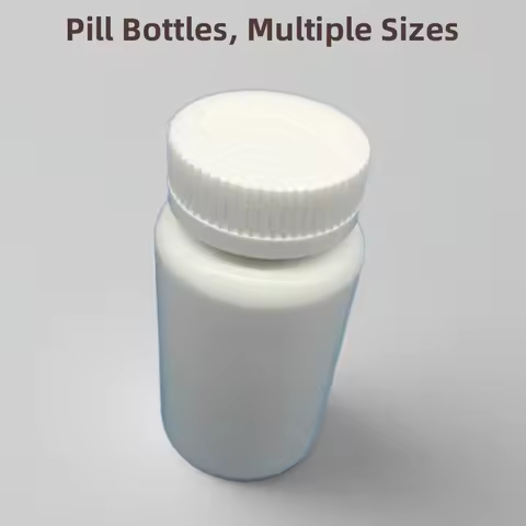 10/50pcs 100cc 120cc 150cc 200cc HDPE White Medicine Pill Bottles Empty Pharmaceutical Capsule Table