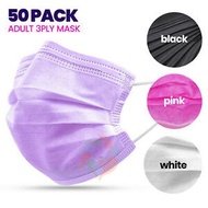 Pastel purple 3 ply disposable adult mask high quality 50sen