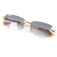 全新未使用DITA DTS182 TRYSIM.75 無框兩點式太陽眼鏡，金色鏡框配灰色鏡片，56□15-143，示範鏡片，男士款，原價：¥123,200