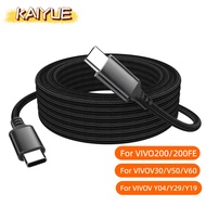 For VIVO 200 200FE Vivo Y04 Y19S Y29 OPPO 13 13F 14 14F Typec long Fast Charging Cable KAIYUE Type C