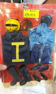 80年代  1/6 舊香港消防員服裝套裝  消防工字衣 ( 12 寸figure 專用 )每套$220   T015