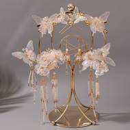 Antique Hanfu Super Fairy Butterfly Hair Accessories Set Retro Stream Shaking Hairpin Headdress New 