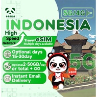 Indonesia eSIM 15-30Days Daily 2GB-50GB Unlimited Data | Instant Email Delivery | High Speed 5G eSIM