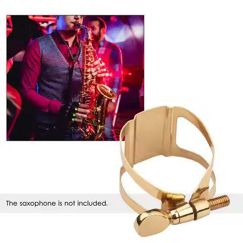 Single Screw Adjustment Saxophone Ligature Compact Durable Ligature for soprano saxophone/Alto Saxop