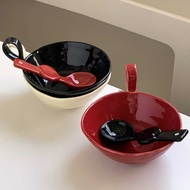 Korean Style ins Style Fruit Salad Bowl Original Portable Dessert Bowl Retro Yogurt Bowl Household C