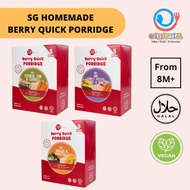 SG HOMEMADE BERRY QUICK PORRIDGE IN 3 MINUTES (VALUE 10G x 5 PKS) / HALAL CERTIFICATE / BABY INSTANT