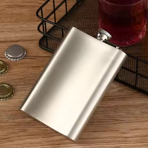 High Quality Hip Flask Stainless Steel Hip Flask Portable Container Whisky Flagon Convenient Leakpro
