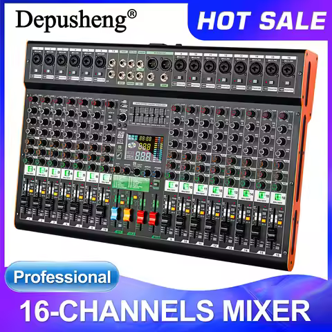 16channel Digital Mixer TC16 Professional Audio Mixer Depusheng 99DSP DJ console reverb chip Bluetoo