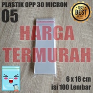Plastic OPP Thick 6x16 cm 30 Micron (0.5) Plastic Packaging Contents 100 PCS / Plastic BOLPOIN