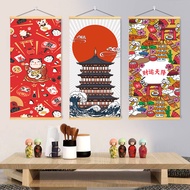 Japanese Style Retro Ukiyo-E Painting Japanese Sushi Restaurant Izakaya Living Room Sofa Japanese St