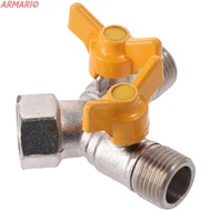 ARMARIO Brass Faucet, 3 Way Shower Diverter Water Diverter, Nickel Valve Shut  Valve