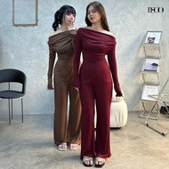 BSCO AMELIA COORDINATES TOP AND LOOSE PANTS COMFY OUTFIT