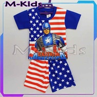 MKids88 - Captain America Superhero Boys' T-Shirt Set Captain America/