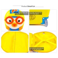 Pororo Trolley School Bag Luggage , Kids Children Soft Sturdy Waterproof Material with Wheels from Iconix Korea