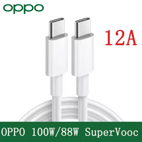 Original OPPO 12A PD Cable 100W 80W SuperVOOC Fast Charging Type C Line Cord 1/1.5 M For OPPO Find X
