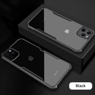 iPhone X XS XR 11 12 13 14 Pro Max 6s 7s 8s Plus เคสกันกระแทกขอบสีหลังใสiPhone