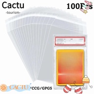 CACTUS 100 Sheets PSA BGS Slab Sleeve, Transparent Durable PSA BGS Card Brick Film, High Quality Str