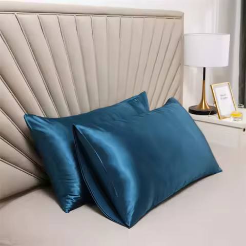 2PCS Pillowcase 100% Silk Pillow Cover Silky Satin Hair Beauty Pillow case Comfortable Pillow Case H