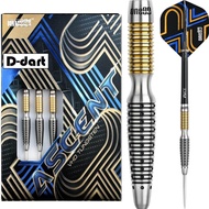 ONE80 STEEL TIP DART - 23G ASCENT 03 BLACK GOLD 90% TUNGSTEN STEEL DARTS (23G)