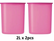tupperware One Touch Canister Small (2) 2.0L  pink