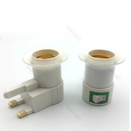 AC E27 Plug UK type led Bulb Converter base 3pin power Socket holder light Adapter ON/OFF switch Con