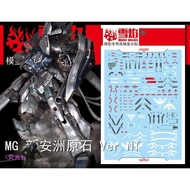Xueyan Decal For MG 40 Sinanju Stein Ver.NT Fluorescence XYMG040