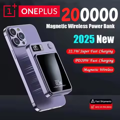OnePlus Magnetic Wireless 30000mAh Power Bank Fast Charger For Magsafe Portable Auxiliary Battery Pa