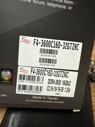 G.Skill Trident Z Neo DDR4 3600MHz 16GBx2 記憶體
