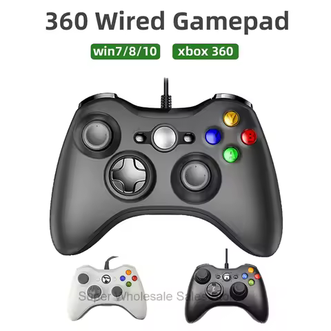 For Xbox 360 Wired Game Controller USB Wired Joystic Gamepad for Microsoft Xbox 360, PC Windows 7,8,