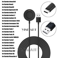 USB Charger Dock for Garmin Venu 3 3S Vivoactive 5 Charging Cable Base for Garmin Fenix 5 Plus 7 6 6X Pro Forerunner 965