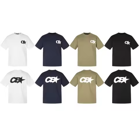 Cole Buxton CB Logo Print Summer Streetwear Men's Women's Oversized Cotton Crew Neck Casual Short-Sl
