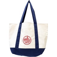 (Trader Joe's) TRADER JOE'S Eco Bag Tote Bag Canvas WhiteNavy Mother's Bag Shopping Bag