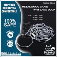 Metal dog chain with Band loop pet leash Pet supplies large dog metal chain with collars pet leash