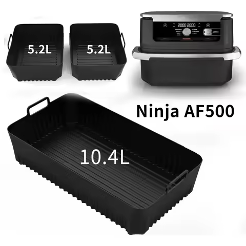 Air Fryer Tray Silicone Mold For Ninja AF500UK Replacement Air Fryer Basket Reusable Air Fryer Liner
