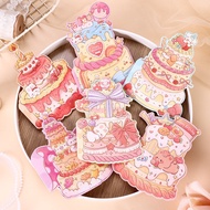 Pink Birthday Greeting Card Gift Cute Cartoon Message Card