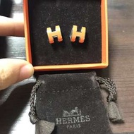 Hermes pop H愛馬橘耳環