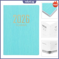 📅 Sky-Blue Mini Planner PU Leather Academic Pocket Planner for Home Use
