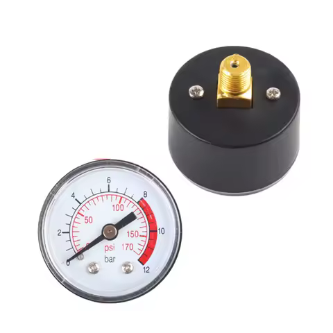 1 Pc Air Compressor Pneumatic Hydraulic Pressure Gauge 0-12 Bar / 0-170 PSI Pressure Measuring Tool 